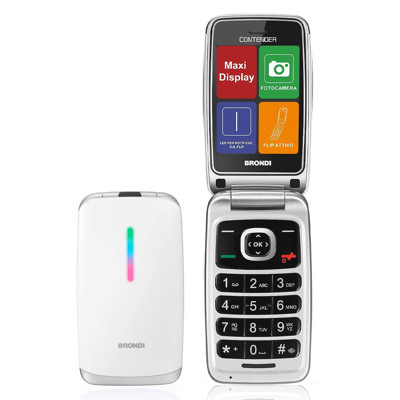 Immagine di Brondi telefono cellulare Contender Dual sim | Bianco