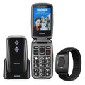 Immagine di Kit Brondi telefono cellulare Amico Sicuro Dual sim con bracciale Sos Band  | Nero