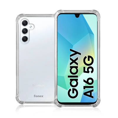 Immagine di Fonex cover Mols Basic antiurto per Samsung Galaxy A16 5G/4G con angoli e retro rinforzati |Trasparente