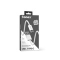 Immagine di Fonex cavo carica e dati 60W in tessuto ultraresistente USB to Type-C | 1 m | Bianco