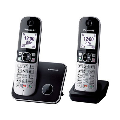 Immagine di Panasonic cordless duo KX-TG6852 | Nero