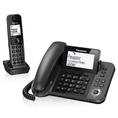 Immagine di Panasonic telefono base + cordless KX-TGF310 | Nero