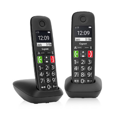 Immagine di Gigaset cordless duo E290 con tasti grandi | Nero