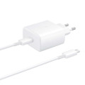 Immagine di Samsung caricatore da rete 15W con porta Type-C e cavo Type-C | Bianco