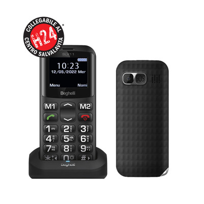 Immagine di Beghelli telefono cellulare Salvalavita senior SLV 11 Dual sim | Nero